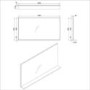 Large White Bathroom Mirror with Shelf 1200 x 650mm - Boston