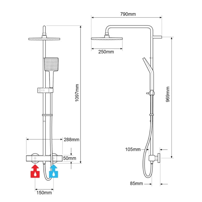 Mira Honesty ERD Mixer Shower