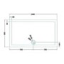 1400 X 800 Grey Slate Effect Shower Tray