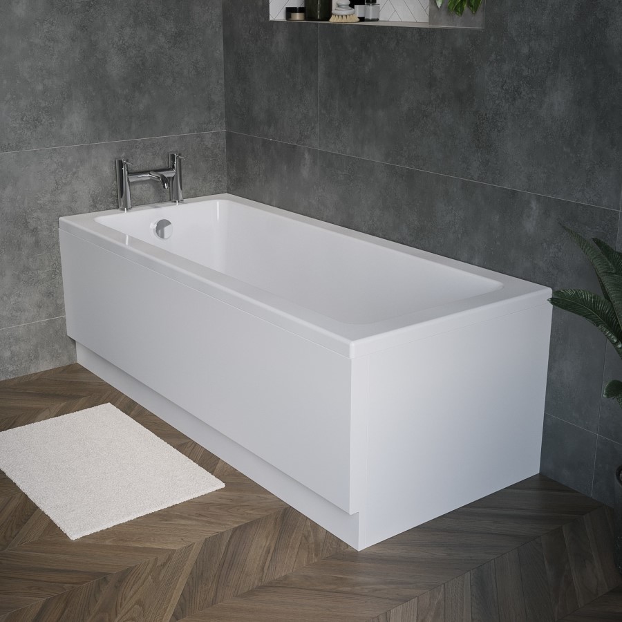 GRADE A1 - Rutland Square Single Ended Bath - 1600 x 700mm