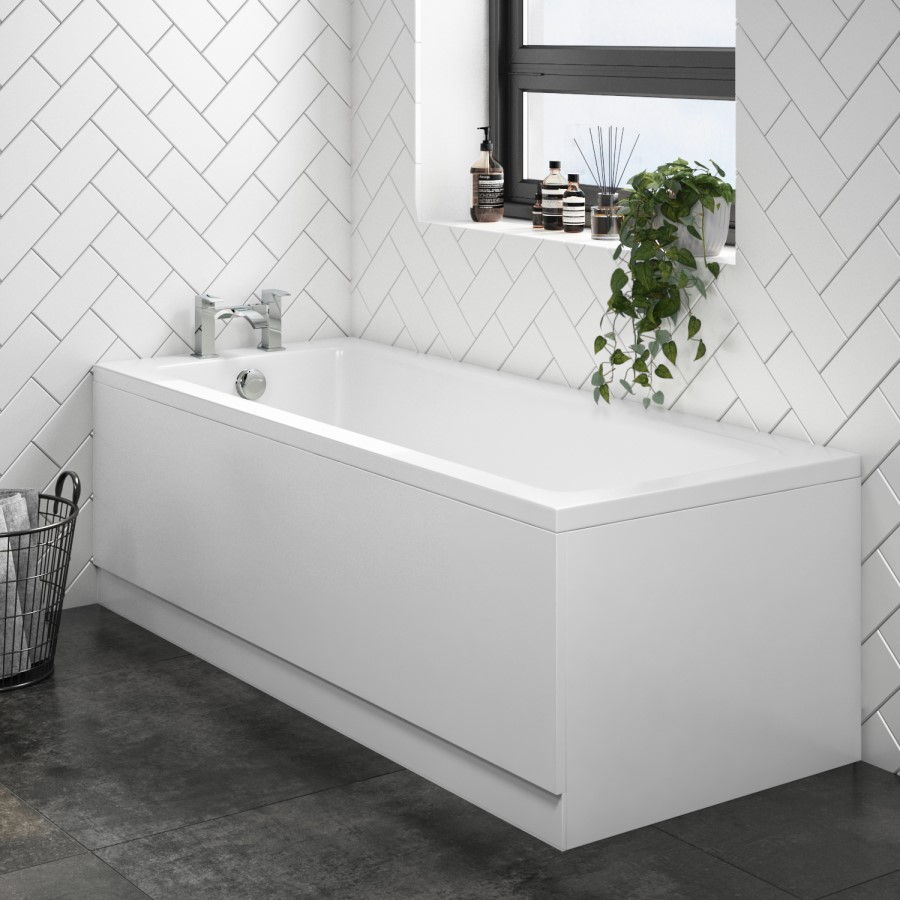 GRADE A1 - Rutland Square Single Ended Bath - 1600 x 700mm