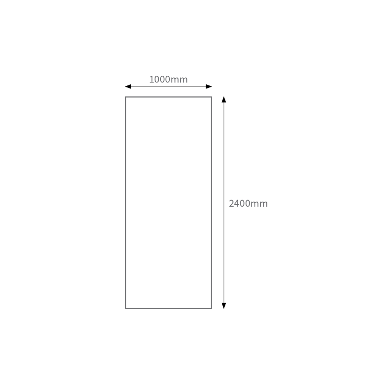 Grey Concrete PVC Shower Wall Panel - 2400 x 1000mm