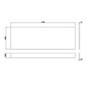 1700mm Wooden Grey Gloss Bath Front Panel - Ashford