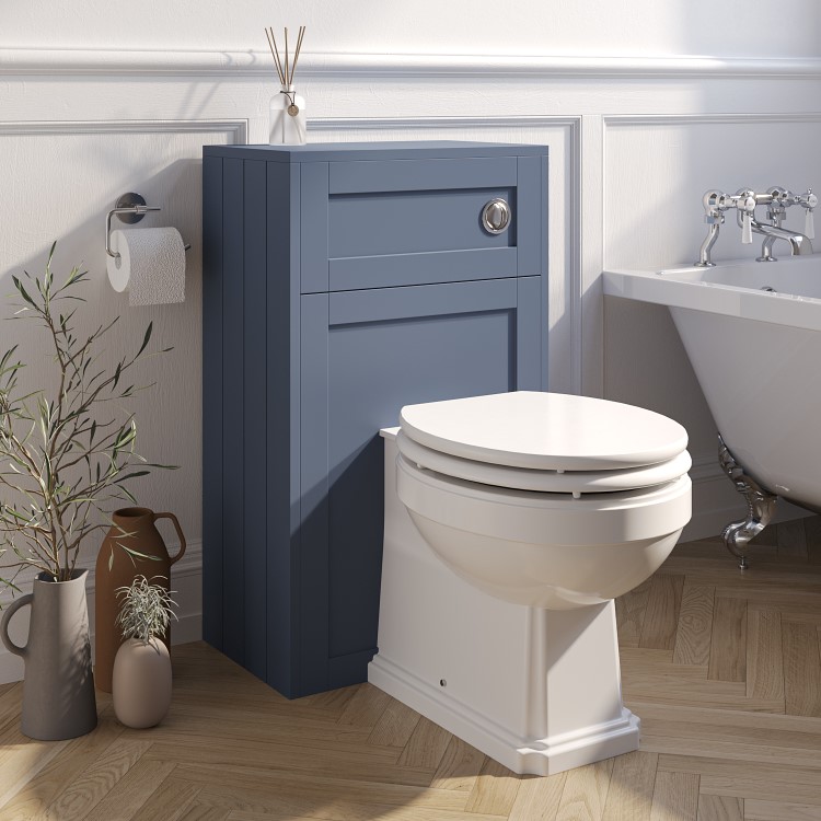 500mm Blue Back to Wall Toilet Unit Only - Baxenden