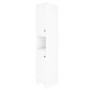 GRADE A1 - Double Door White Freestanding Tall Bathroom Cabinet 350 x 1884mm- Baxenden