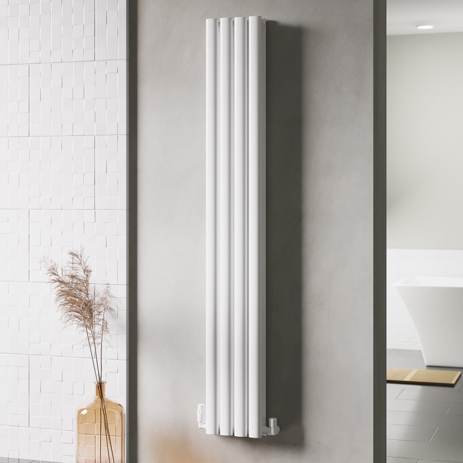 GRADE A1 - White Vertical Double Panel Radiator 1600 x 240mm - Margo