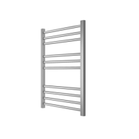 GRADE A1 - 800mm x 600mm Straight Chrome Towel Rail - Sahara