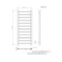 Black Towel Radiator 1200 x 500mm - Sonoran