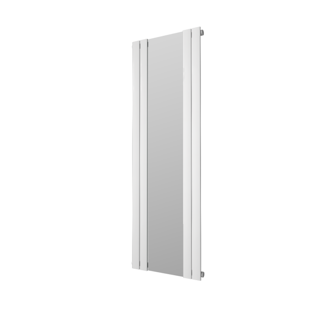 White Vertical Single Panel Radiator with Mirror 1800 x 600mm - Tanami