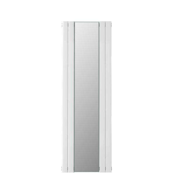 White Vertical Single Panel Radiator with Mirror 1800 x 600mm - Tanami