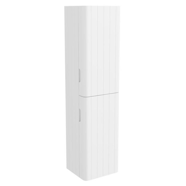 GRADE A1 - White Wall Mounted Tall Bathroom Cabinet 350mm - Empire