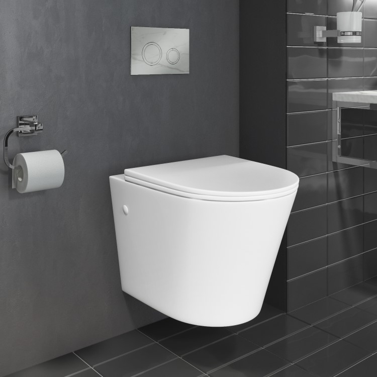 Verona Wall Hung Soft Close Toilet Seat - Matt White