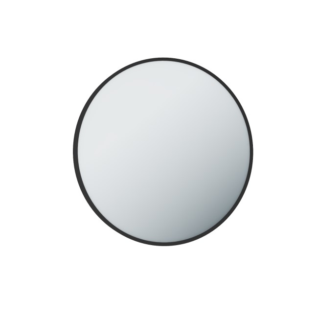 Round Black Bathroom Mirror 600mm - Alcor