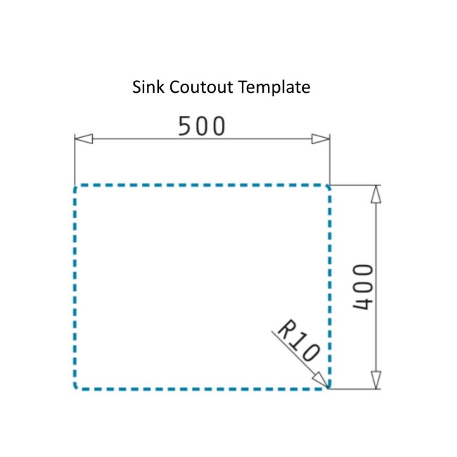 GRADE A2 - Single Bowl Undermount White Granite Composite Kitchen Sink - Enza Madison