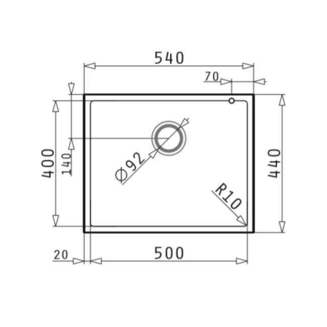 GRADE A2 - Single Bowl Undermount White Granite Composite Kitchen Sink - Enza Madison