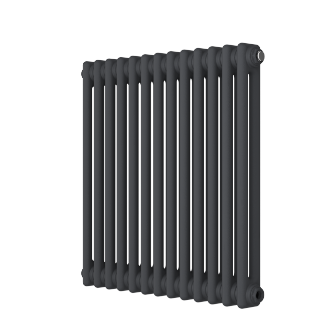 Anthracite Horizontal 2 Column Traditional Radiator 600 x 605mm - Nambi