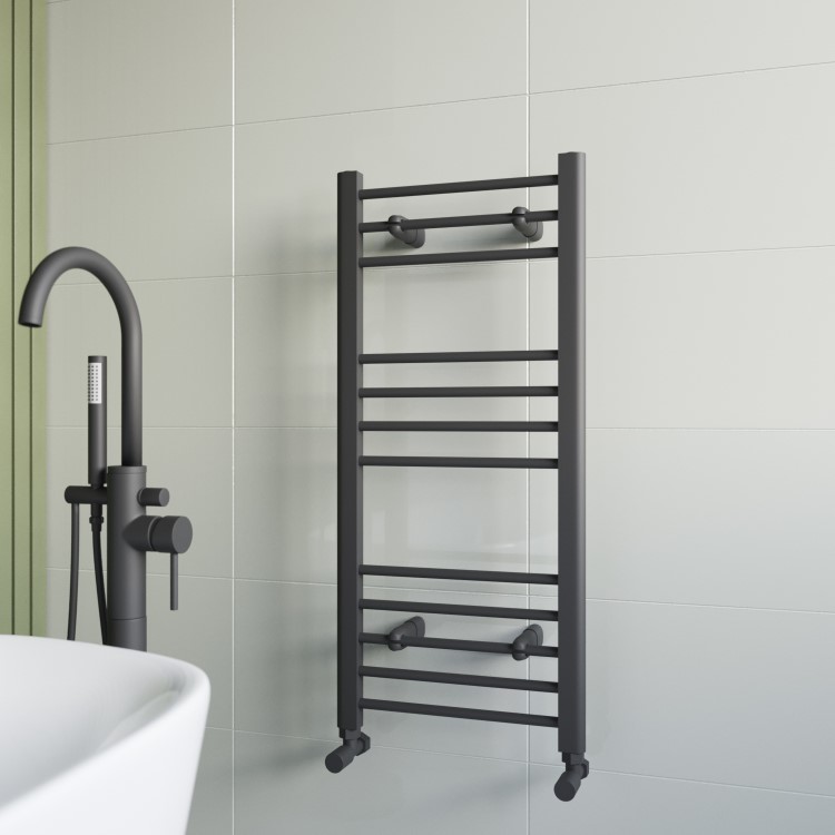 Anthracite Heated Towel Rail Radiator 1000 x 450mm - Sahara