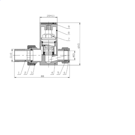 GRADE A1 - Matt Black Square Straight Radiator Valves