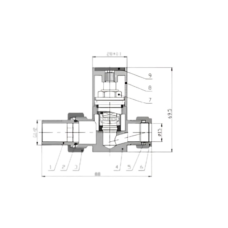 Matt Black Square Straight Radiator Valves - For Pipework Which Comes From The Floor