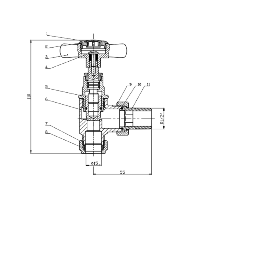 GRADE A1 - Chrome Traditional Angled Radiator Valves