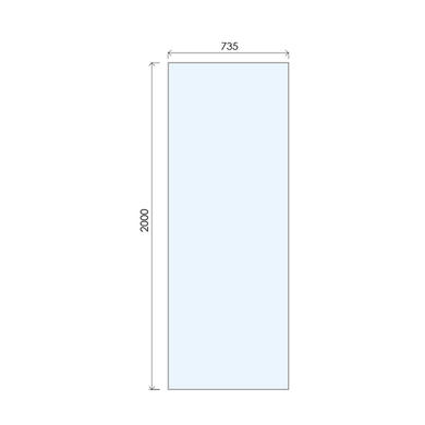 GRADE A1 - 745mm Bronze Frameless Wet Room Shower Screen with Wall Support Bar - Live Your Colour