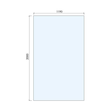 GRADE A1 - 1200mm Nickel Frameless Wet Room Shower Screen with Ceiling Support Bar - Live Your Colour