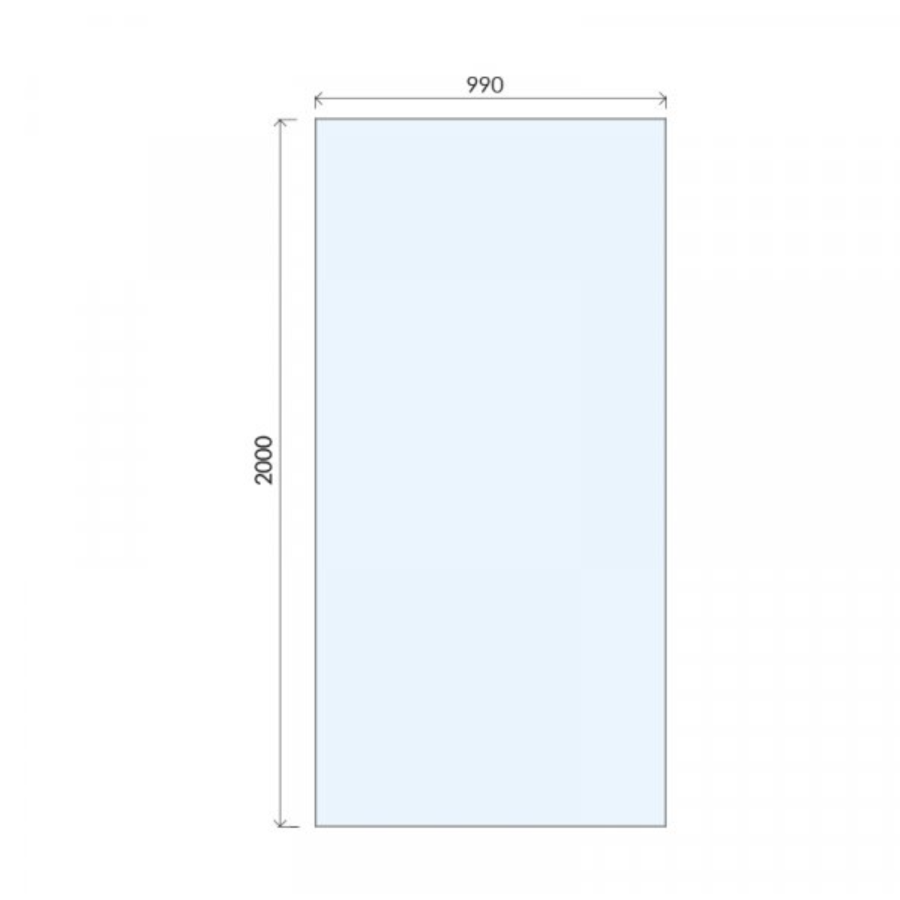 1000mm Nickle Shower Screen for Wetroom & Walk In Shower - Live Your Colour