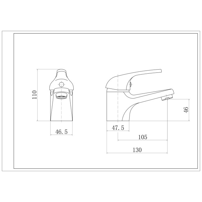 GRADE A1 - Chrome Basin Mixer Tap - Alfa