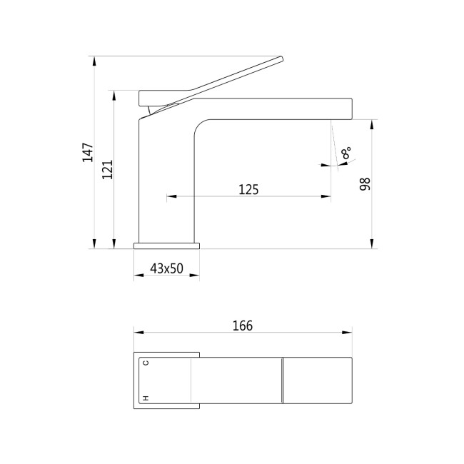 Gunmetal Mono Basin Mixer Tap - Maxton