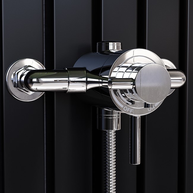 Chrome 1 Outlet Exposed Thermostatic Shower Valve - Volta