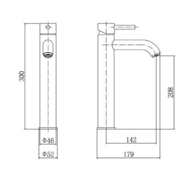 Tall Chrome Mono Basin Mixer Tap - S9