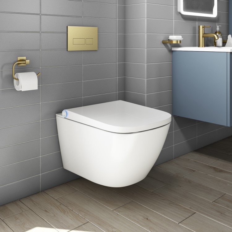 Wall Hung Smart Bidet Toilet Square - Purificare