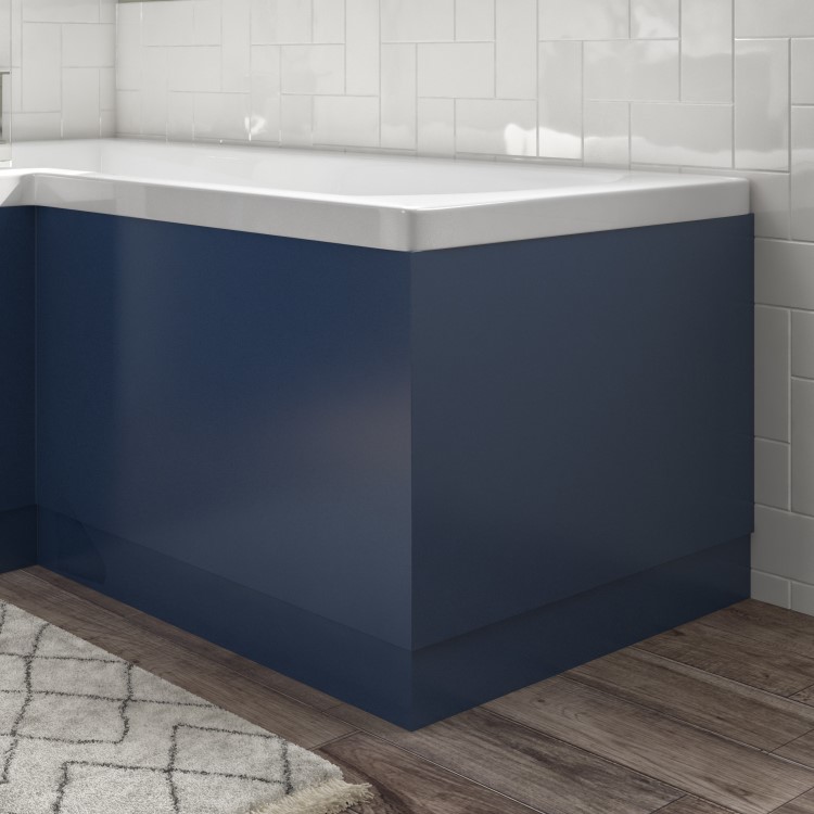 850mm Blue L Shape Bath End Panel - Ashford