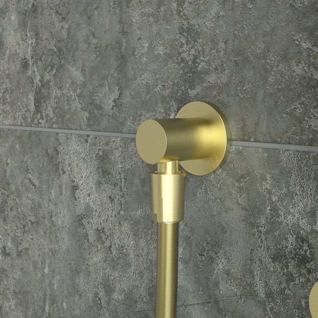 Arissa Brushed Brass Wall Outlet Elbow