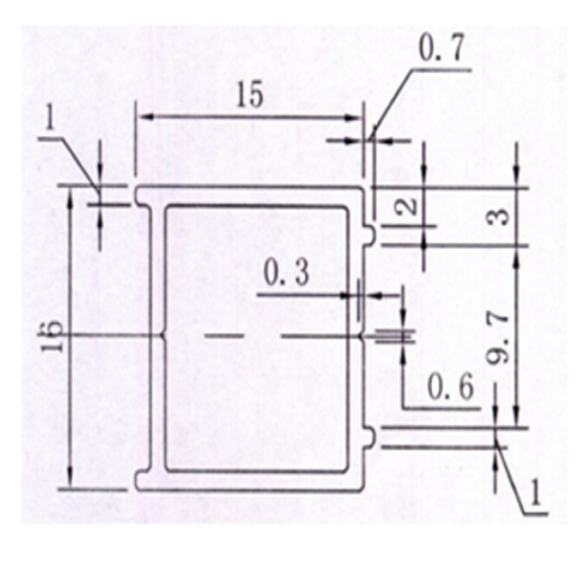 Chrome 15mm Extension Profile For 2000mm Shower Door