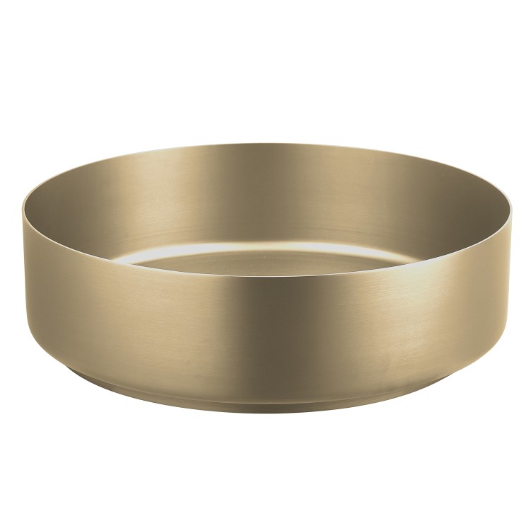 Stainless Steel Brass Round Countertop Basin 400mm - Zorah