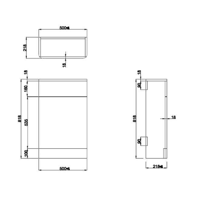 1100mm Dark Grey Toilet and Sink Unit with Back to Wall Toilet - Pendle