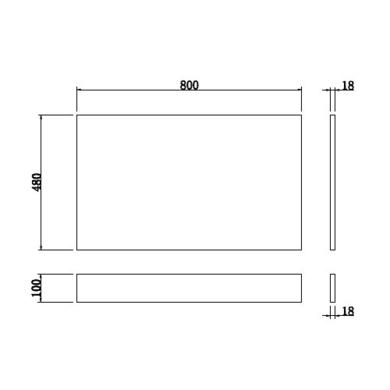 800mm Dark Grey End Bath Panel - Pendle