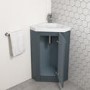 400mm Grey Cloakroom Corner Vanity Unit & Basin - Apollo