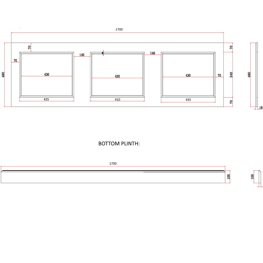 Ashbourne Wooden 1700mm Bath Panel - Anthracite