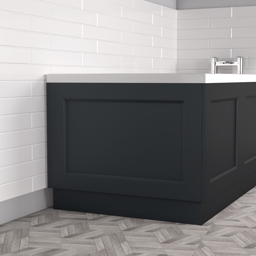 GRADE A1 - 1800mm Anthracite Front Bath Panel - Ashbourne