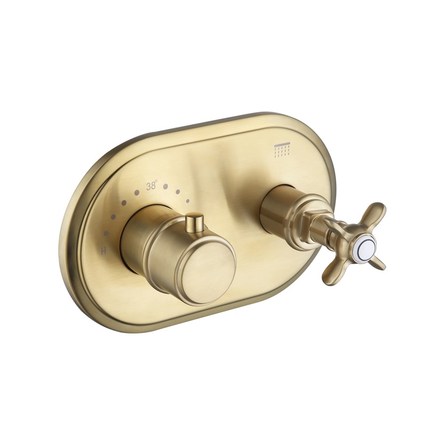 Brass Traditional 1 Outlet Concealed Thermostatic Shower Valve with Dual Contol- Camden