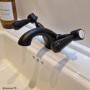 GRADE A1 - Black Basin Mixer Tap - Helston