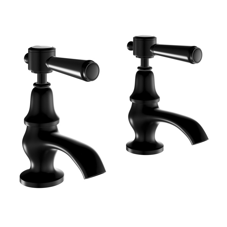 Black Basin Pillar Taps - Helston