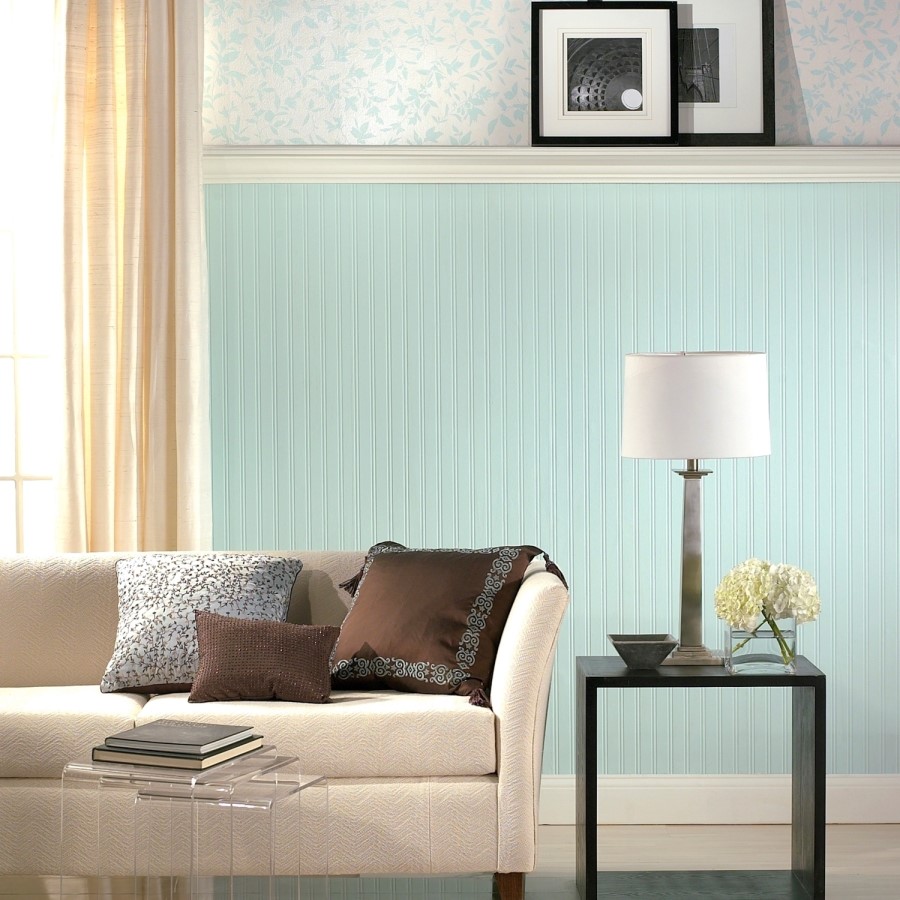 White Beadboard Superfresco Paintable Wallpaper