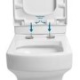 GRADE A1 - Ashford Wrap Around Toilet Seat- Open Back