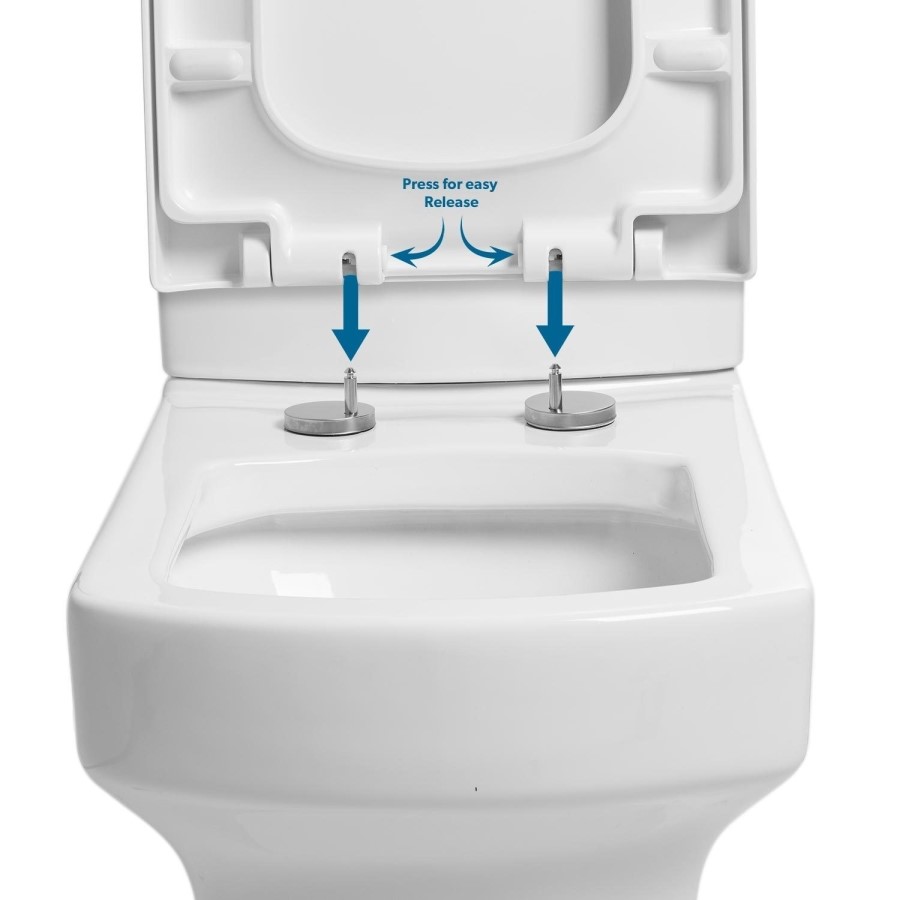 GRADE A1 - Ashford Wrap Around Toilet Seat- Open Back