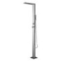 Chrome Thermostatic Mixer Outdoor Shower with Pencil Hand Shower 2 Outlets - Suva