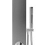 Chrome Thermostatic Mixer Outdoor Shower with Pencil Hand Shower 2 Outlets - Suva