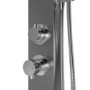 Chrome Thermostatic Mixer Outdoor Shower with Pencil Hand Shower 2 Outlets - Suva